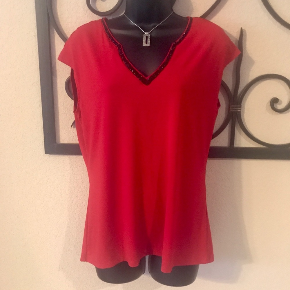 Melissa Paige Red Top